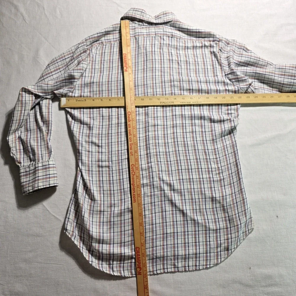 Vtg 70s Levi's Shirt Mens Medium Plaid Long Sleeve Button‎ Down Western Disco